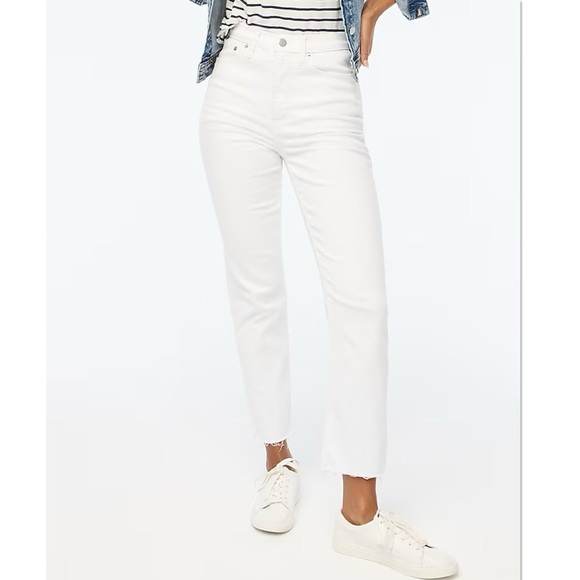J.Crew White stovepipe straight jean in signature stretch+ denim Size 29 NWT - Picture 1 of 11